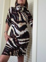 Tiger fitted turtleneck dress