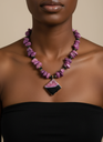 Semi-precious purple and black necklace