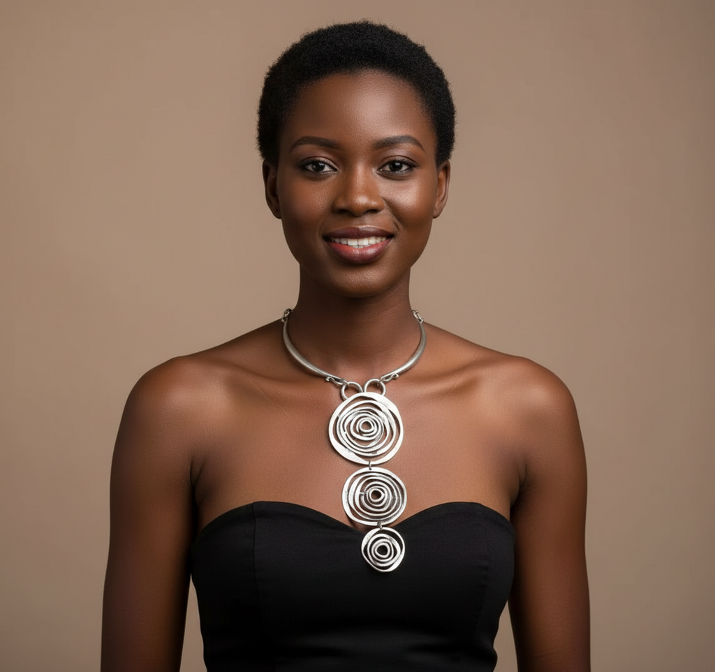 Silver aurora necklace