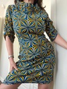 Caleidoscope fitted turtleneck dress