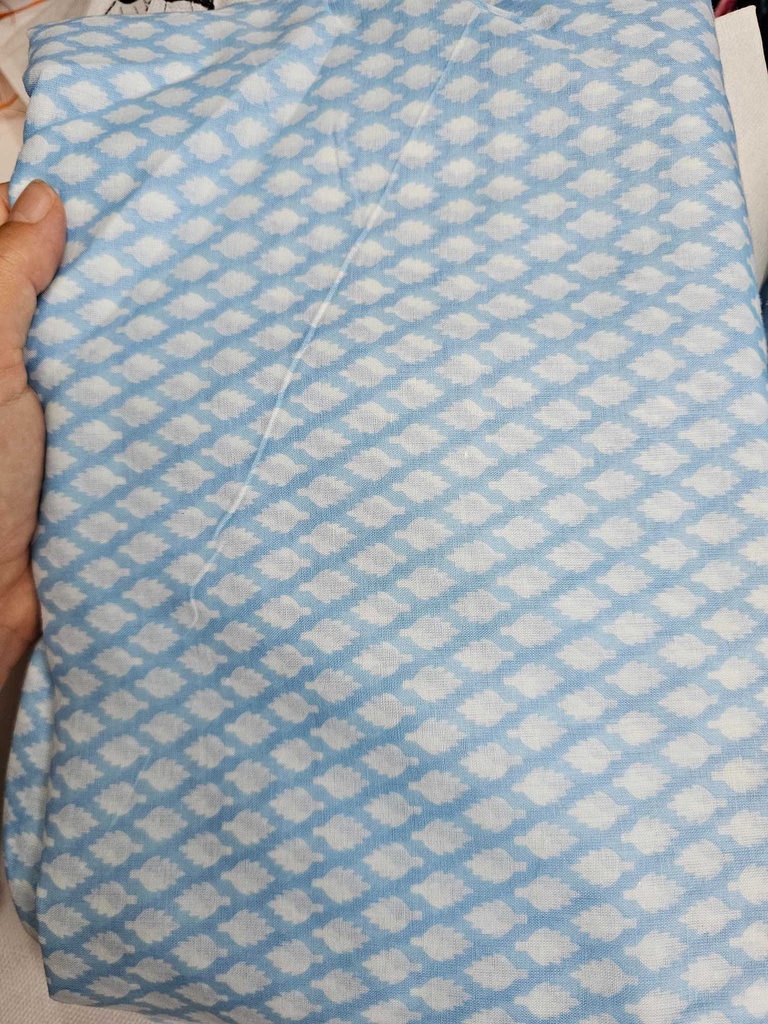 Sheer cotton light blue