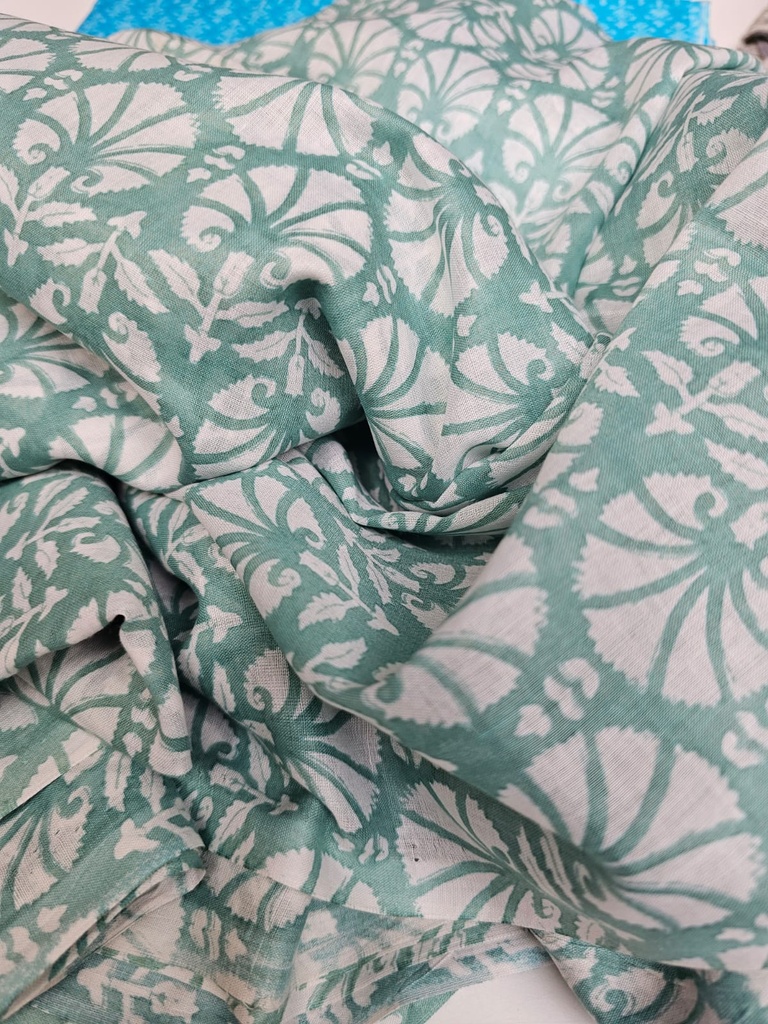 Sheer cotton Japanese fan