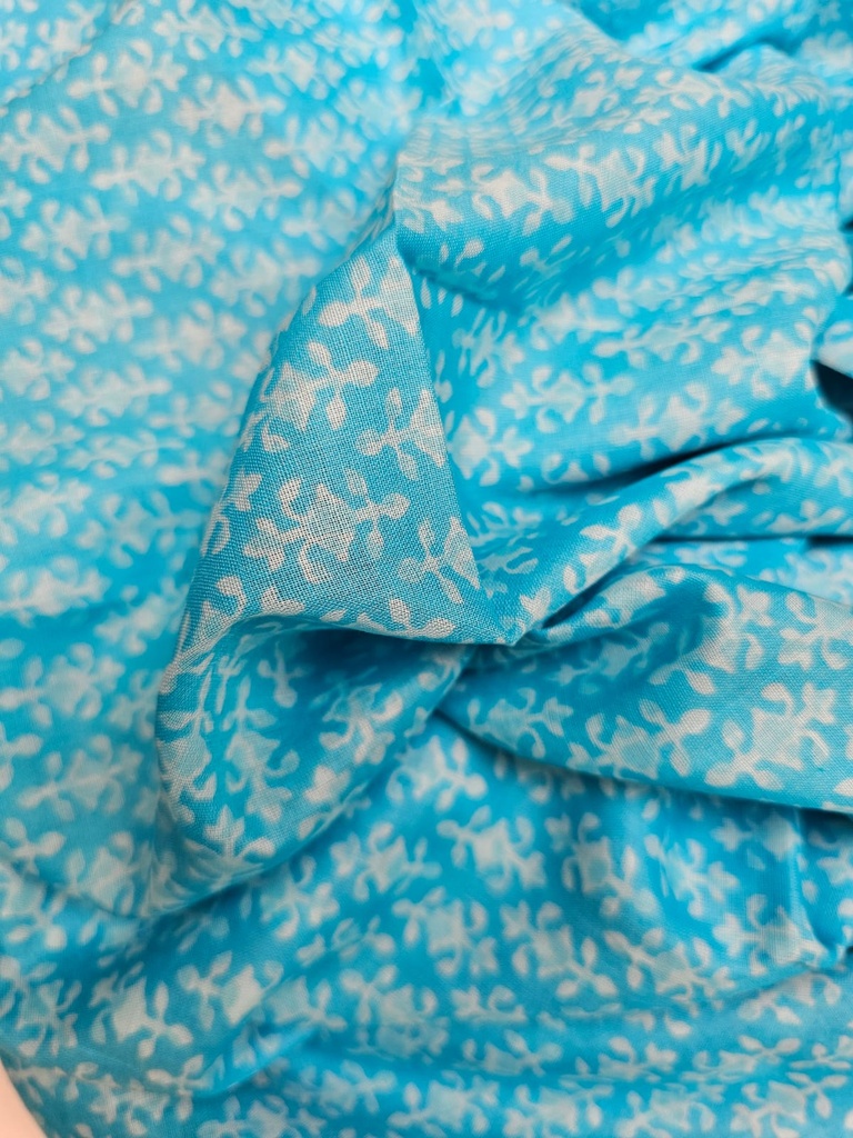 Sheer cotton aquamarine