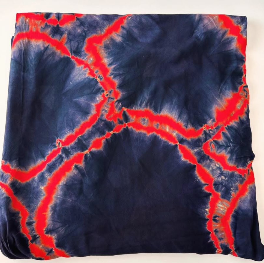 hot pink and black viscose