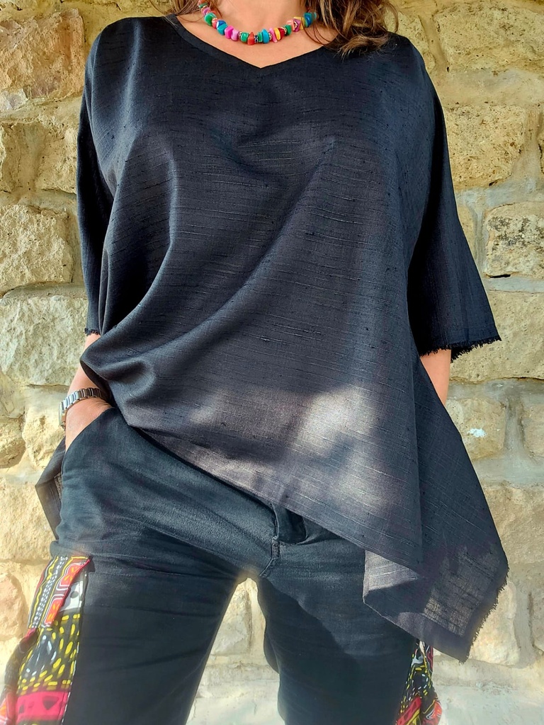 Dhalia asymmetric top black