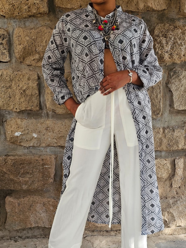 Long linen shirt Dorian Grey