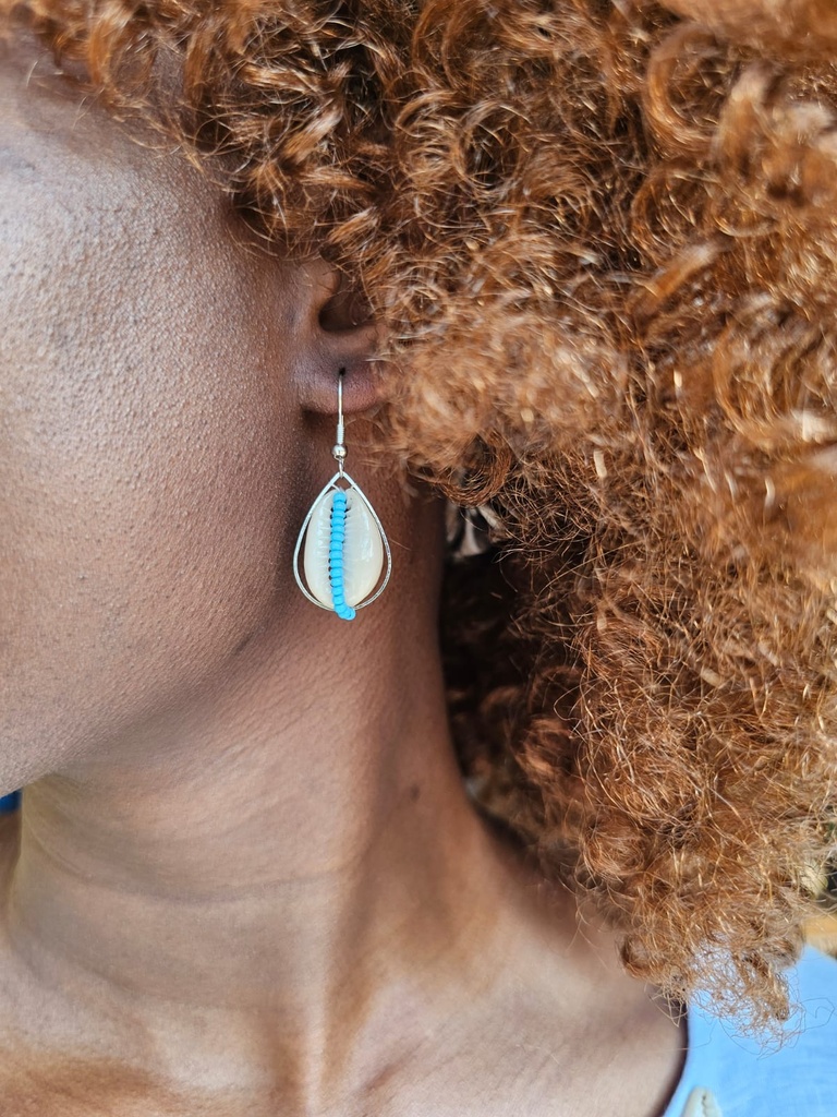 Turquoise shell earrings