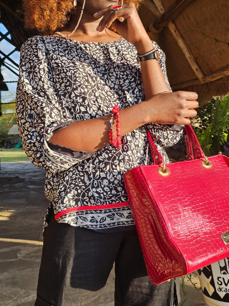 Shirley bw silk shirt