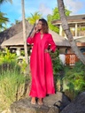 Amara dress coral red