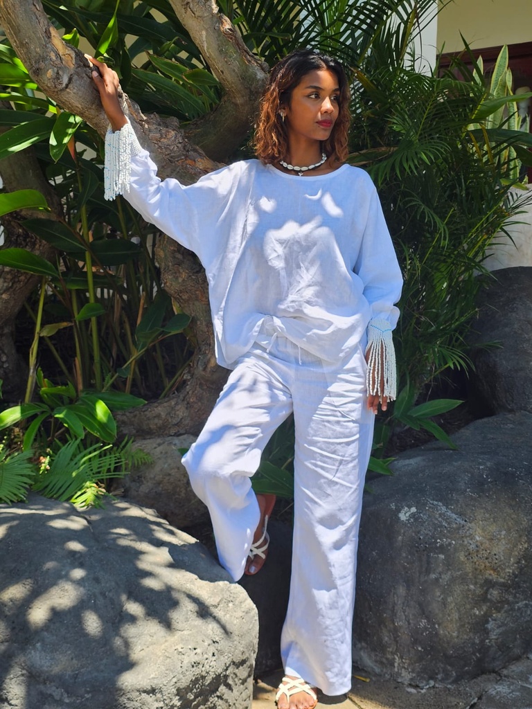 Linea lounge set white linen