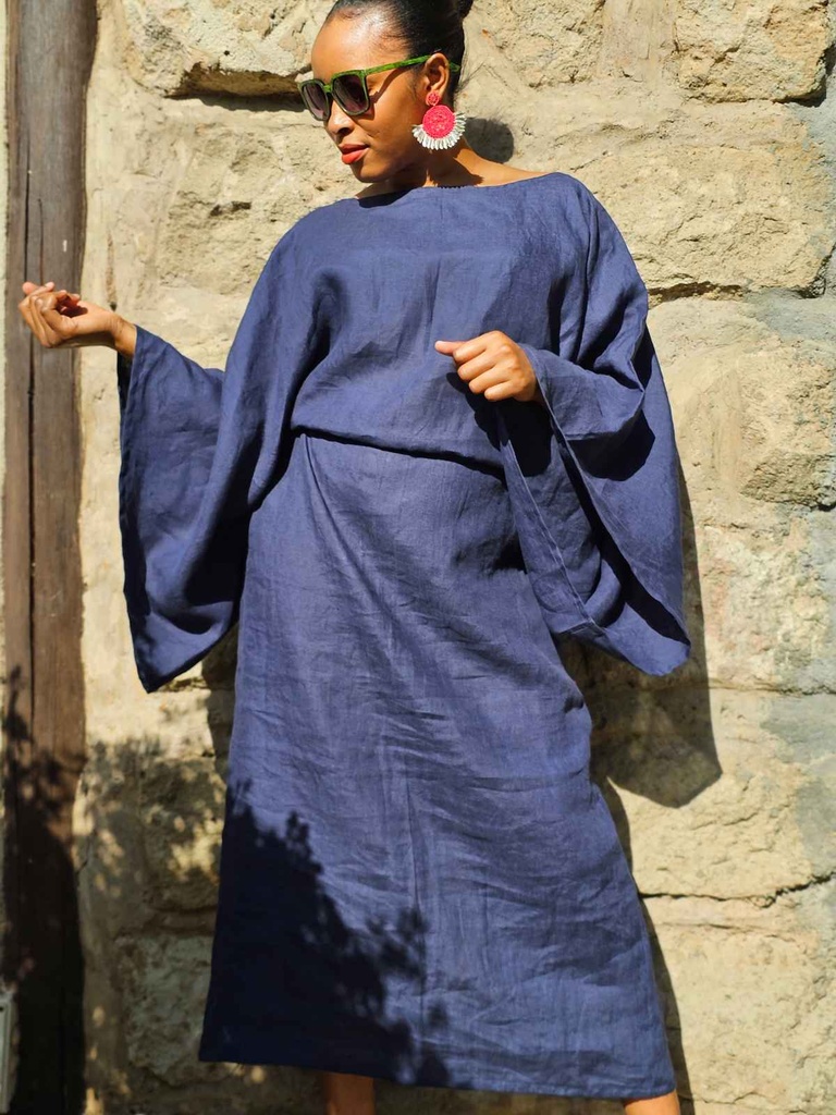 Linen kimono dress