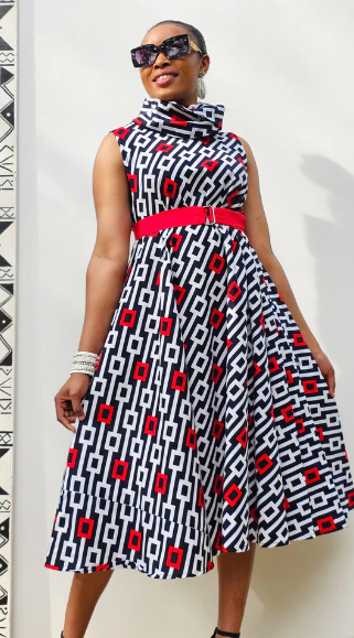 Chains - turtleneck dress