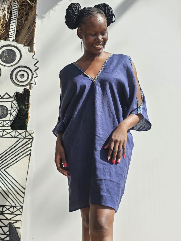 Amani dress in linen
