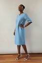 Little linen dress azure blue
