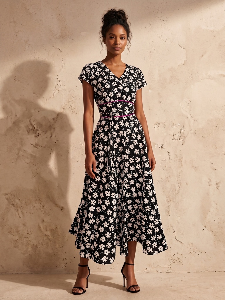 Dea dress midnight bloom