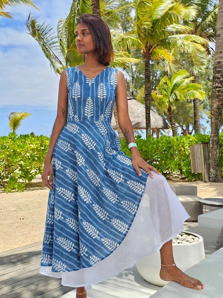 Indigo dress pine tree