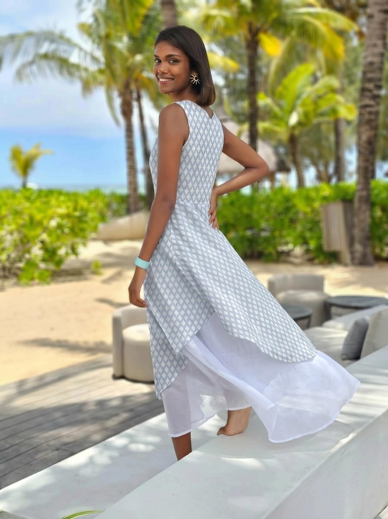 Indigo dress ice-cream