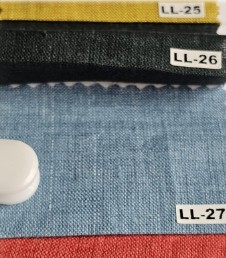 Azure blue linen fabric LL 27