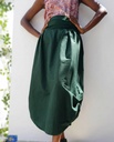 Baloon skirt jungle green linen