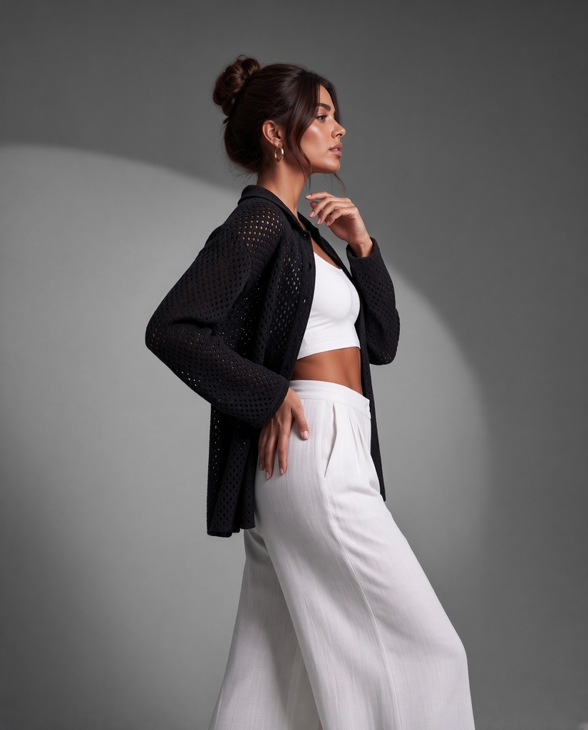 Boho cardigan noire