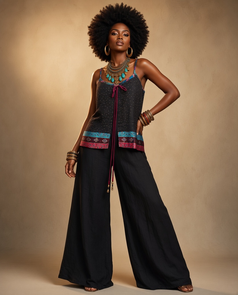 Boho spaghetti noire