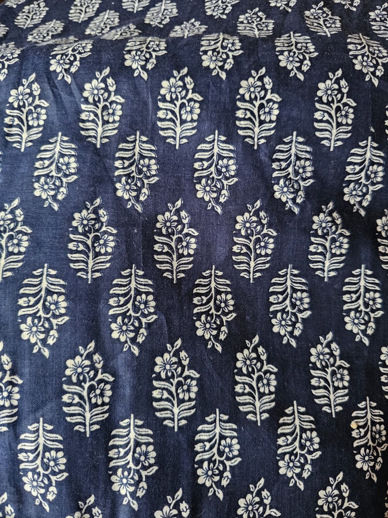 Sheer cotton ikat indigo