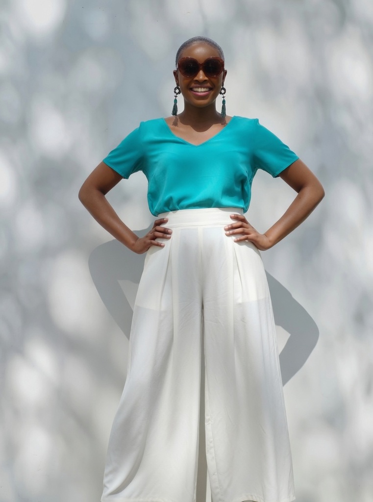 Soft cotton tops with short sleeve