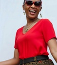 Soft cotton tops with short sleeve