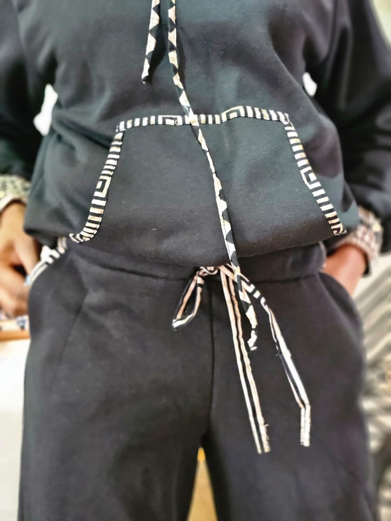 Swara cozy fleece set noire