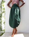 Baloon skirt jungle green linen