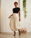 Baloon skirt butter cream linen