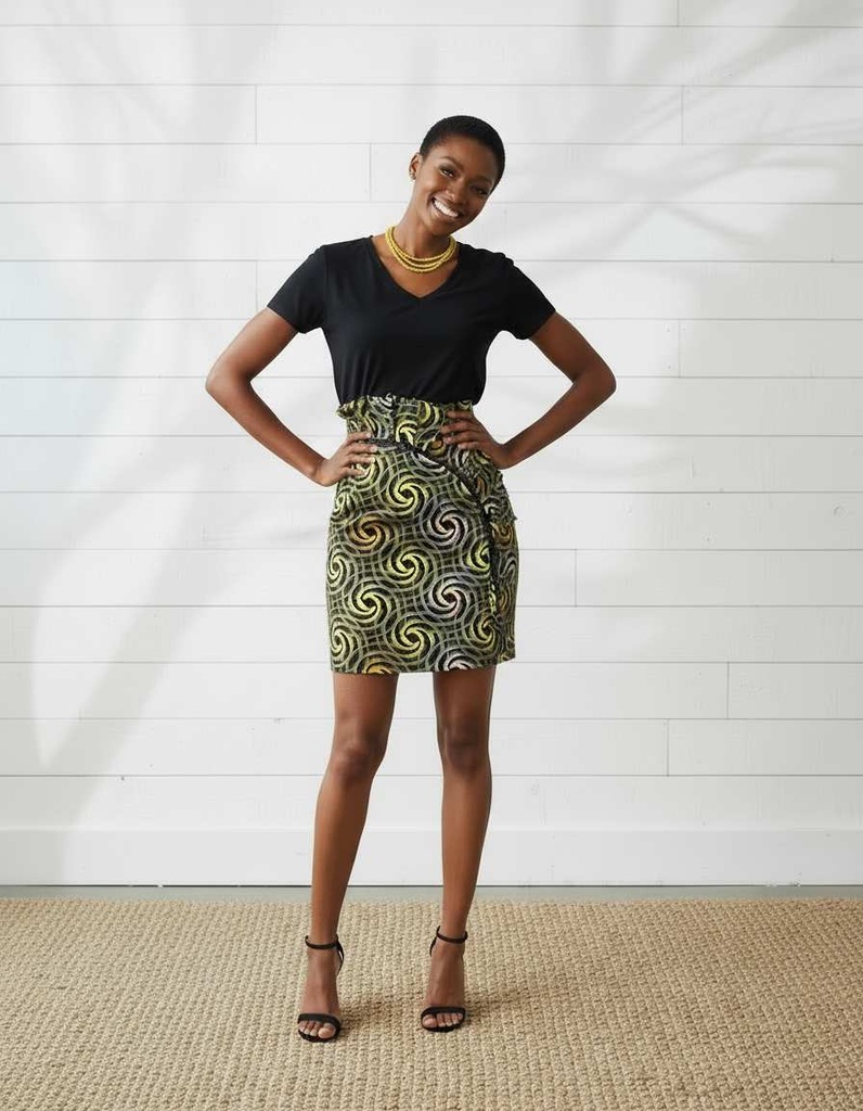 Caribbean skirt citron noire