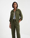 Tsavo linen jacket - jungle green