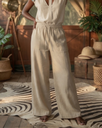 Demi-palazzo in linen, natural