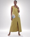 Botanica dress in linen olive green