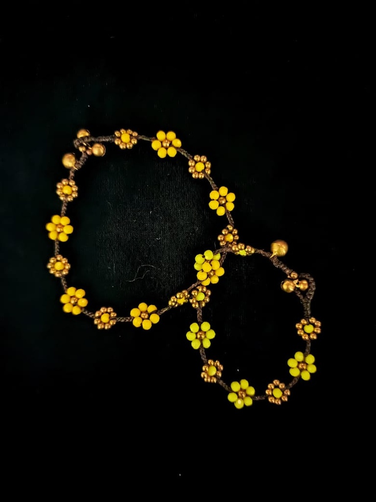 Lemon anklet and bracelet set