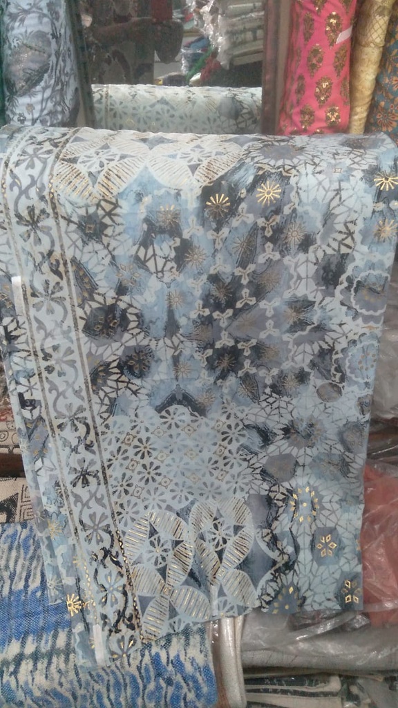 Silver grey silk