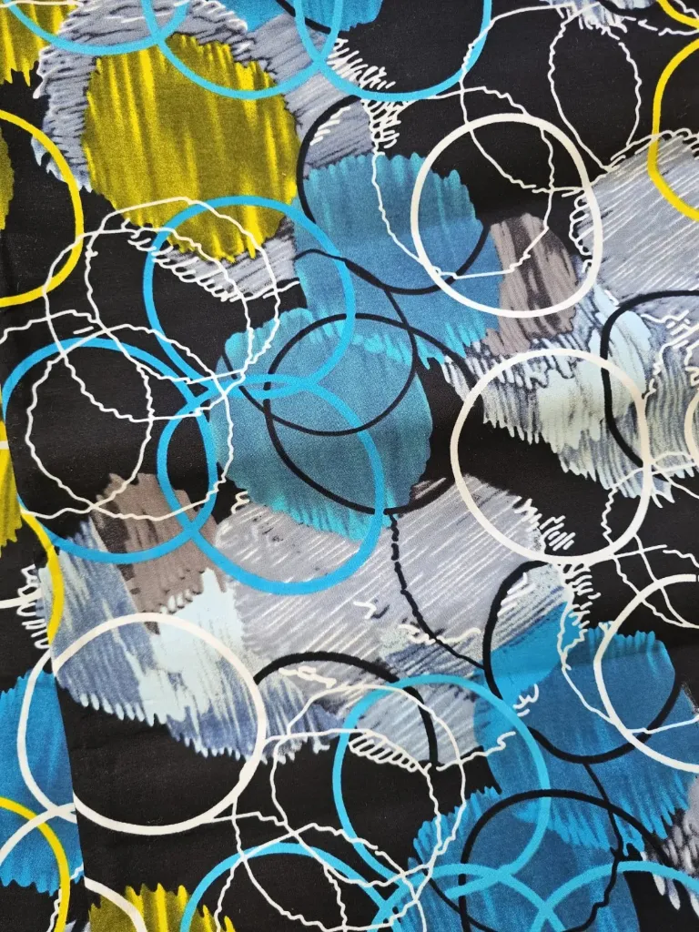 Blue bubble print