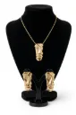 Visage necklace and earrings set