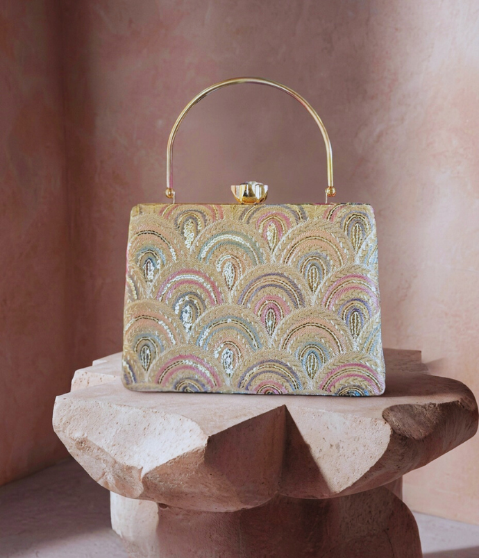 Clutch bag gentle peacock