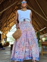 Silk palazzo - wild plum
