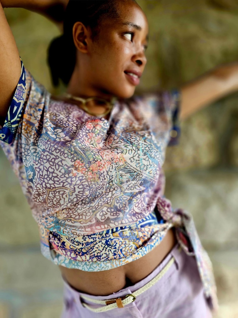 Silk crop top