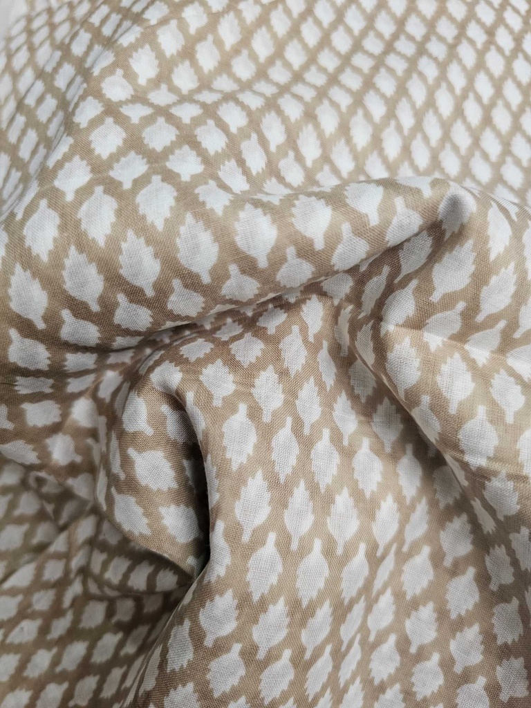 Sheer cotton light taupe