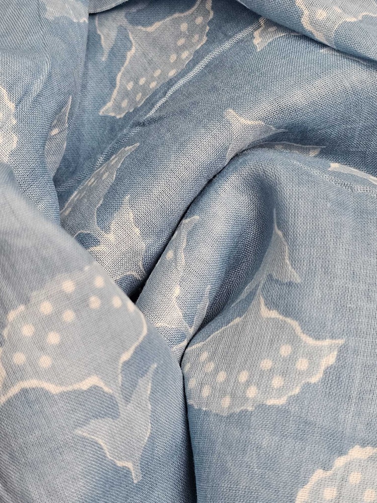 Sheer cotton azure