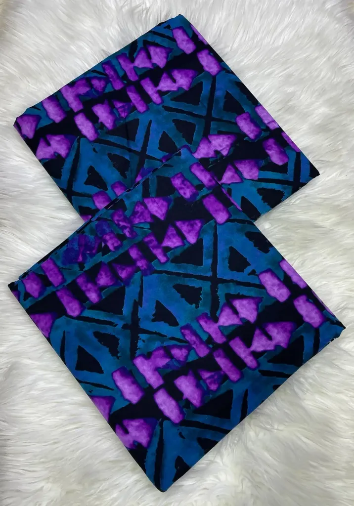 Petrol violet cotton print