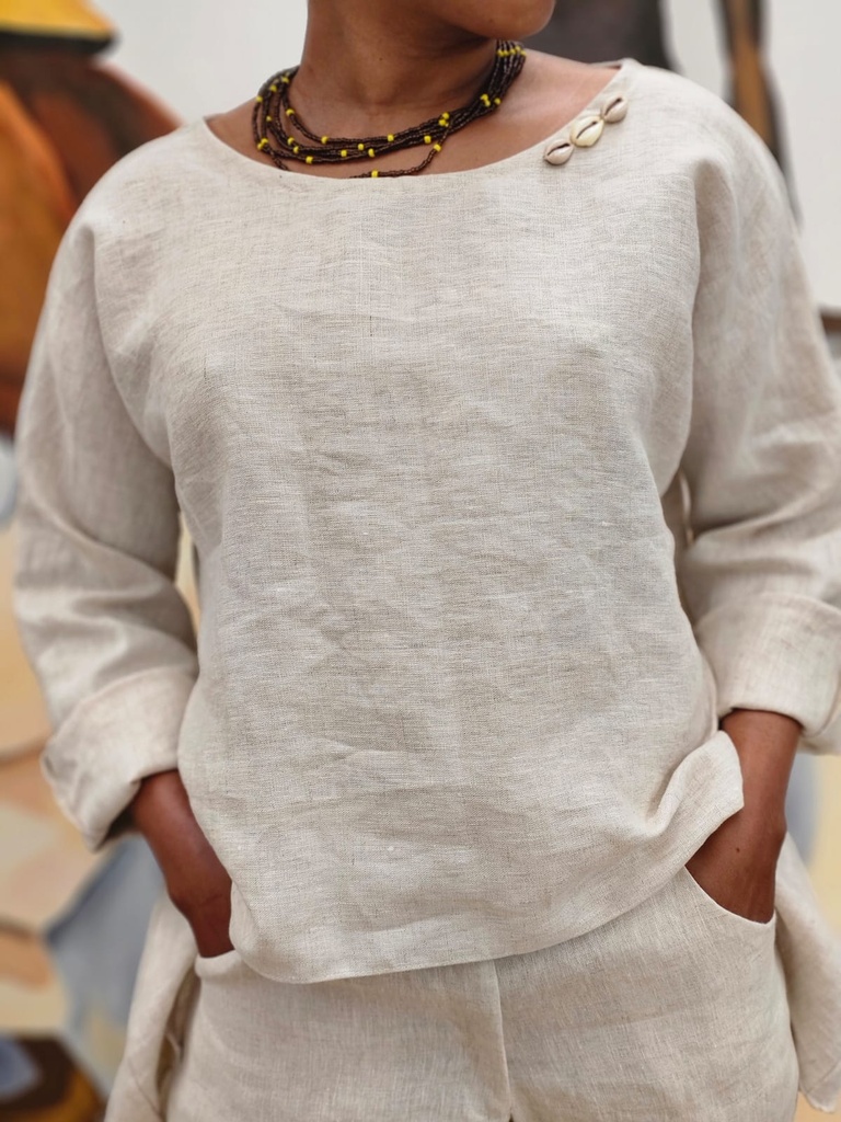 Dune linen top au natural