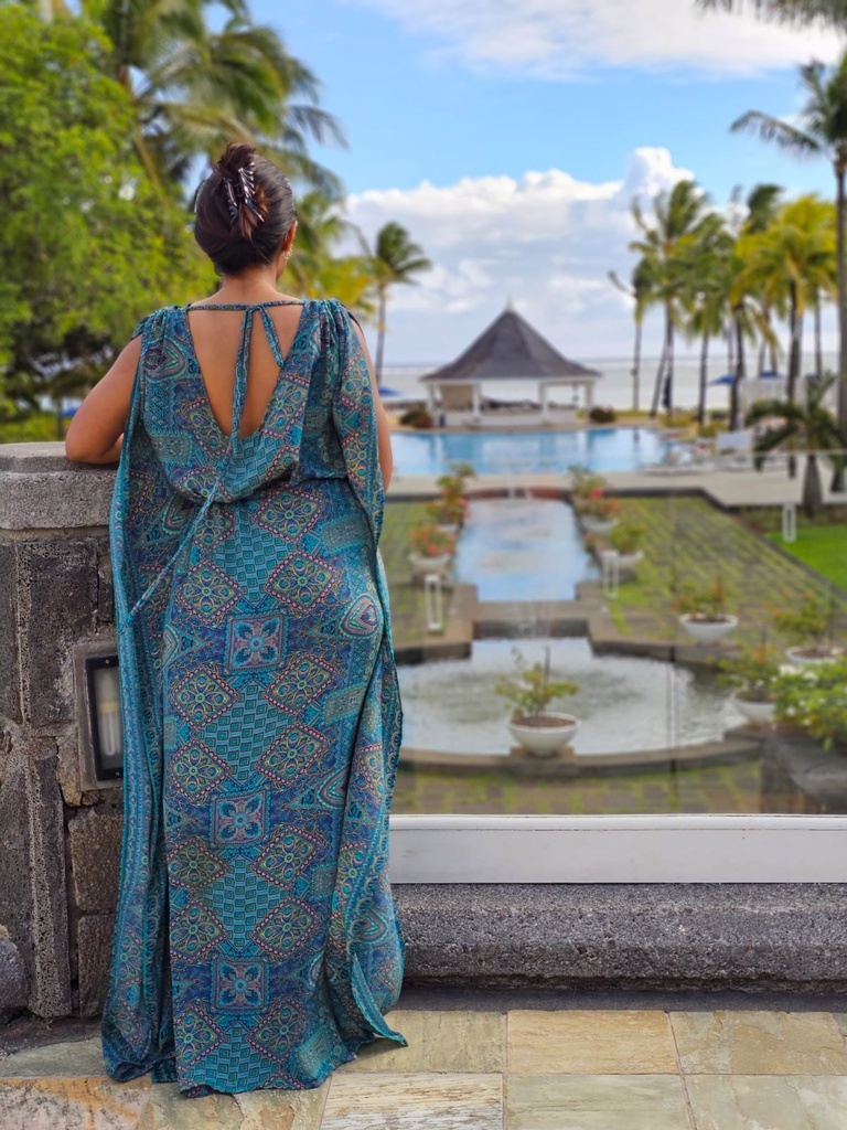 Silk long kaftan