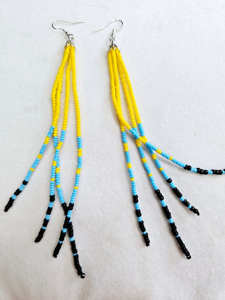 Long earring lemon yellow