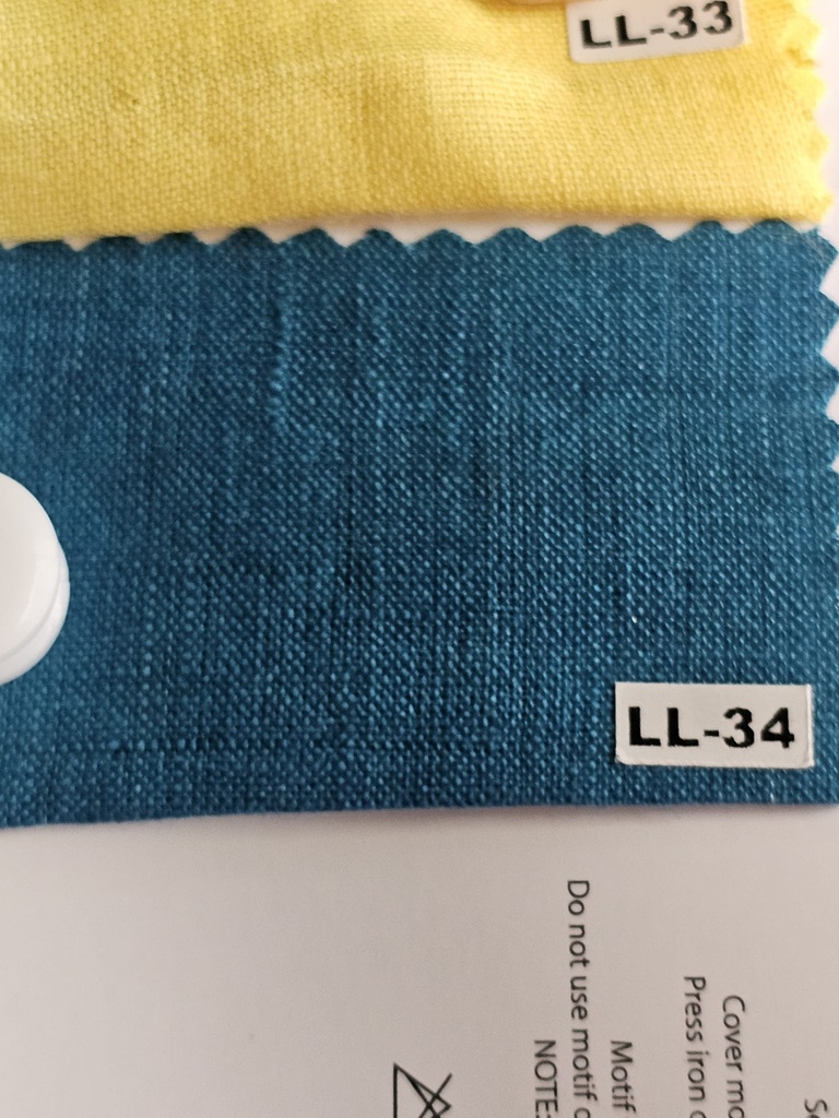 Bright denim blue linen - LL 34