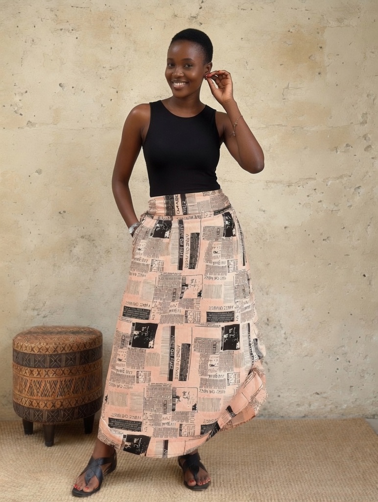 Baloon skirt newspapers